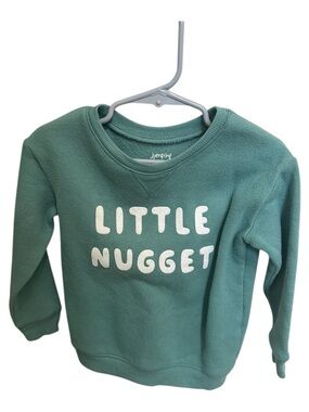 jumping beans Green 'Little Nugget' Kids Crewneck Sweatshirt